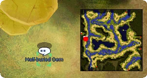 Half Buried Red Gem