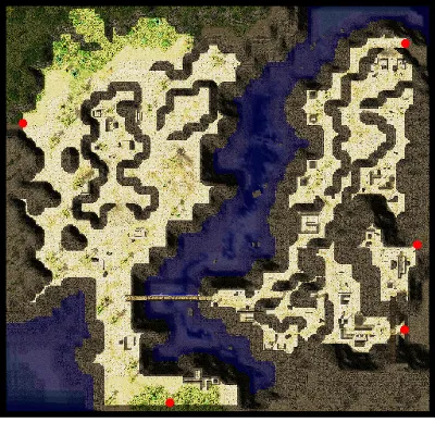 Fortress Saint Darmain, West Side map